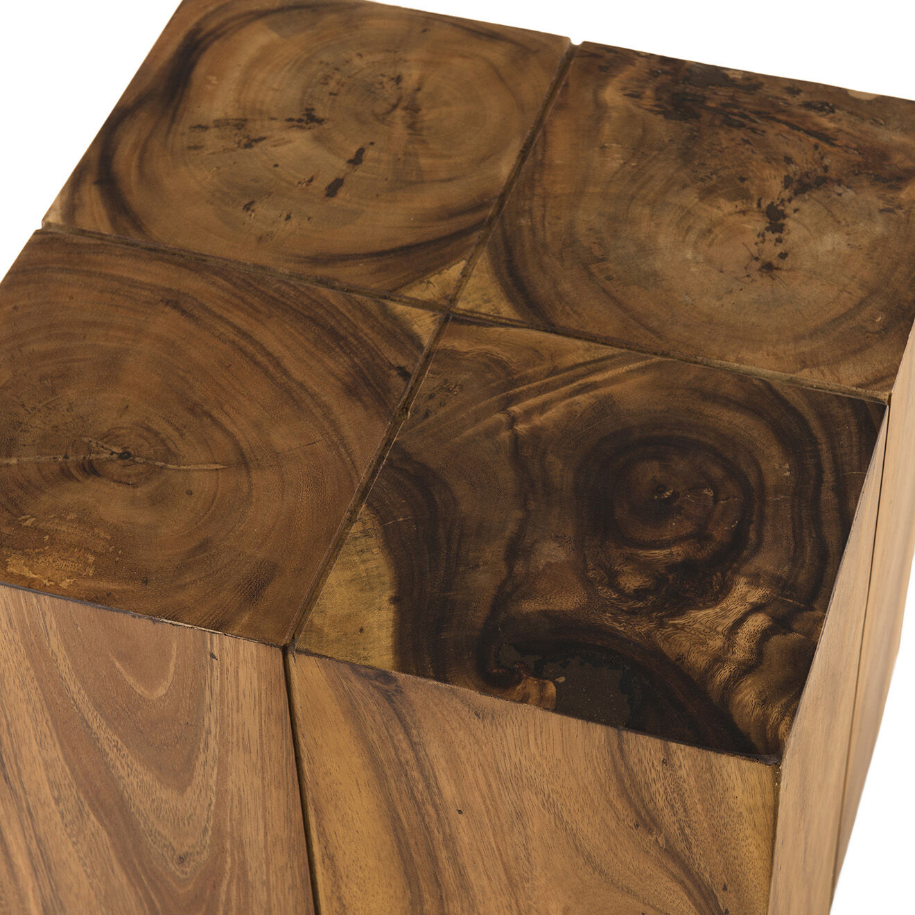 Macabane Table d'appoint carrée Suzy bois - 38x38x45 cm