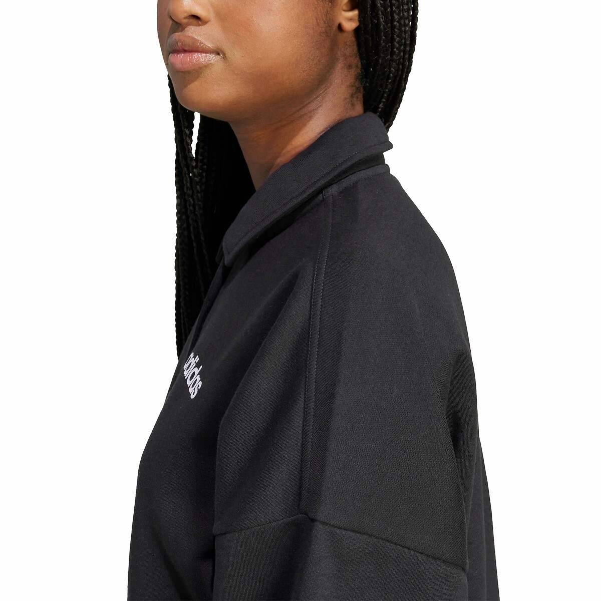 ADIDAS ROUPAS ESPORTIVAS<br>Moletom com gola polo Essentials Linear