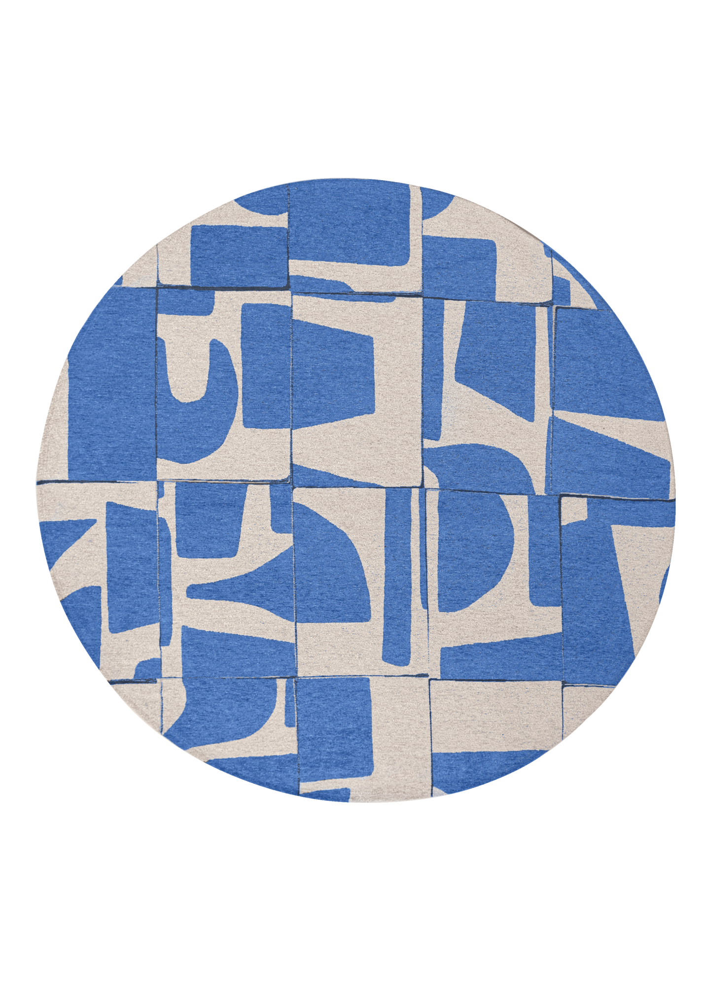 Ecorugs vloerkleed Papercut blauw ∅ 240 cm