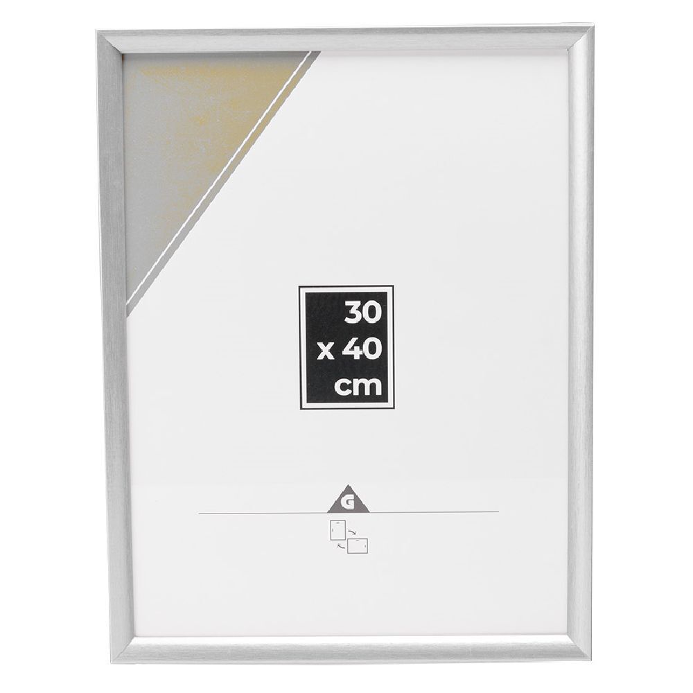 Cadre porte-photo argenté 30x40 cm