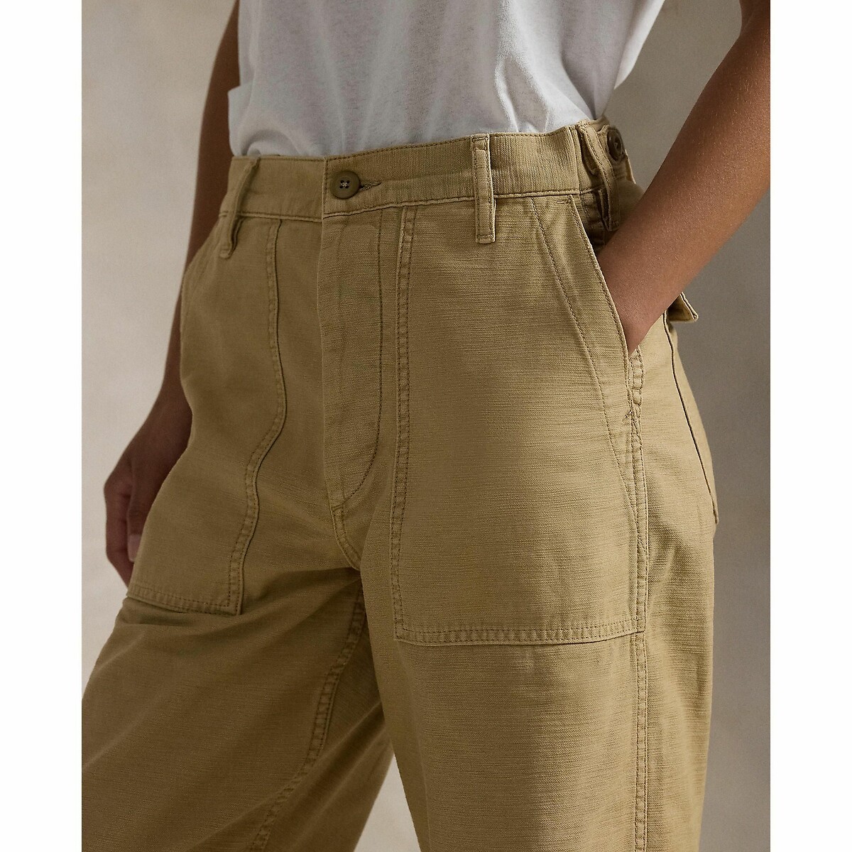 POLO RALPH LAUREN<br>Calças retas de algodão