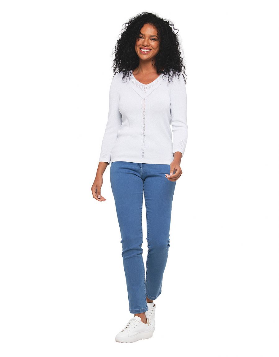 Pull irisé argenté