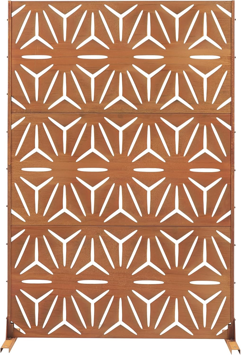 casa.pro Trennwand Kilsturd Raumteiler 180 x 120 cm Sichtschutz Outdoor Indoor Raumtrenner Terrasse Balkon Cortenstahl Paravent Edelrost