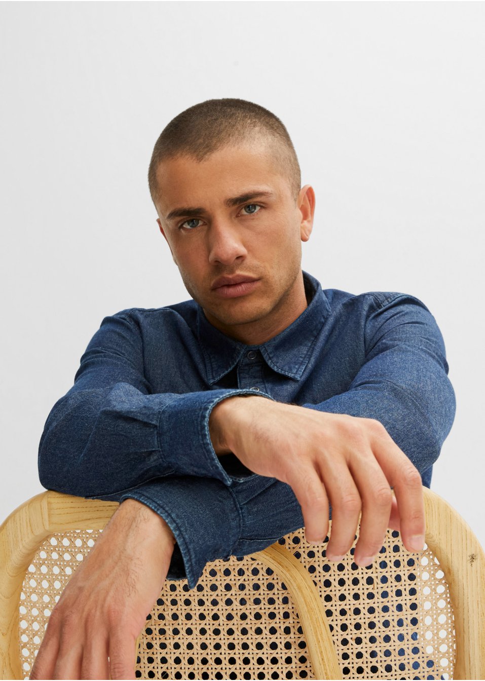 Chemise en jean, manches longues