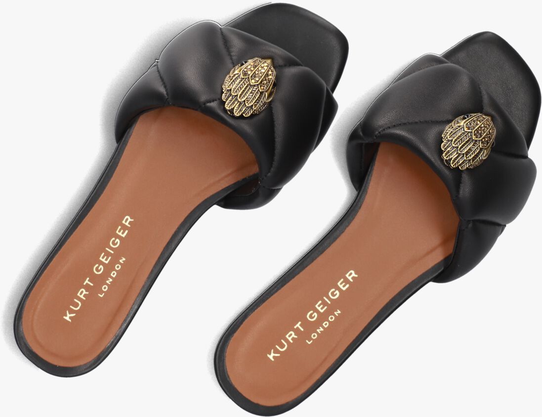 KURT GEIGER LONDON zwarte kurt geiger london slippers kensington puff sandal