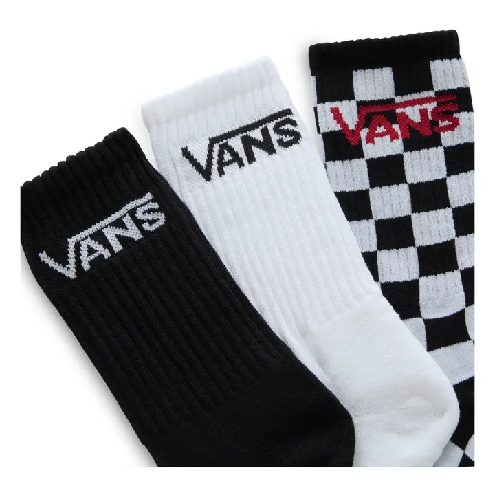 Vans Lot 3 Chaussettes Classic Crew Damier | Noir