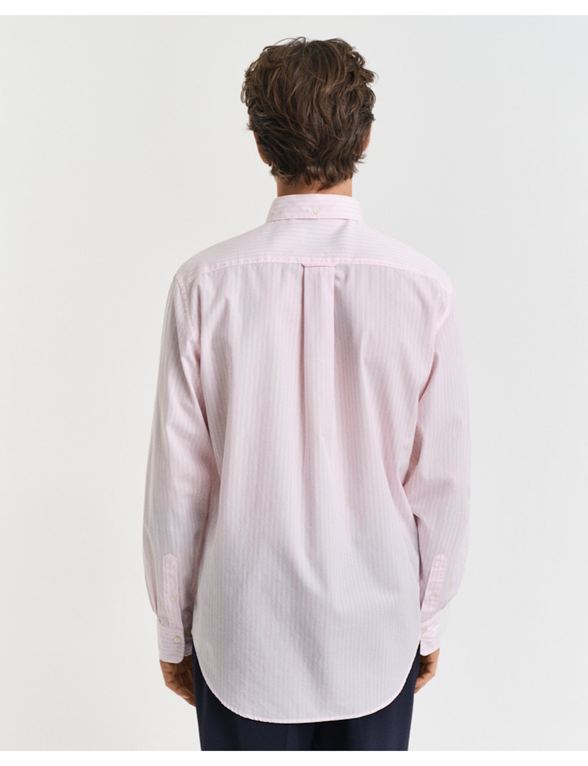 Classic long-sleeve striped shirt Pink