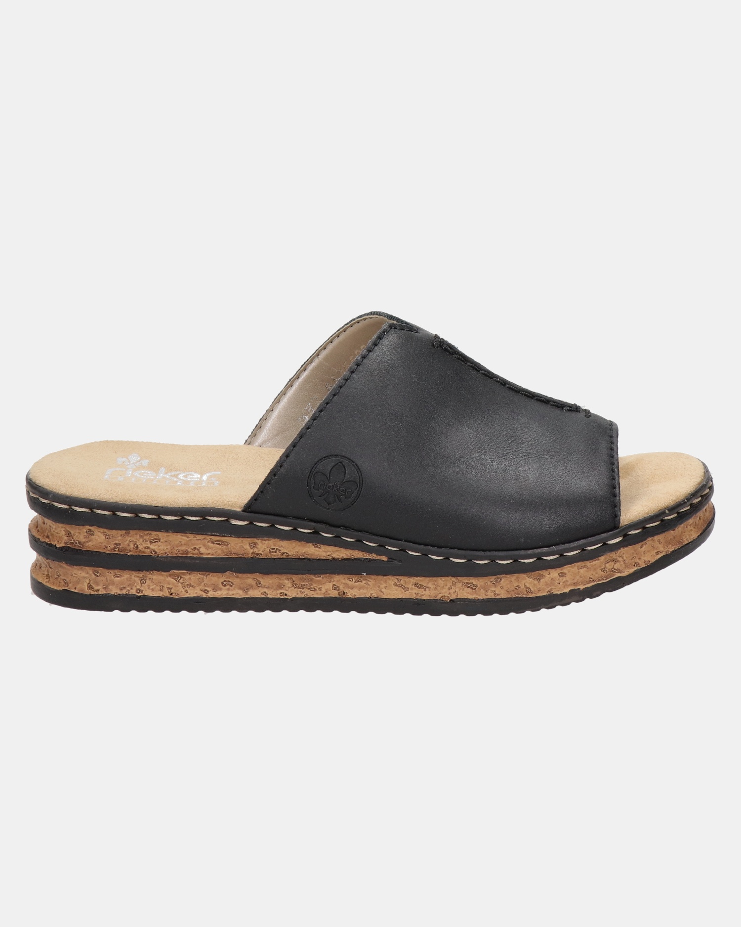 Rieker Antistress Slippers  - zwart