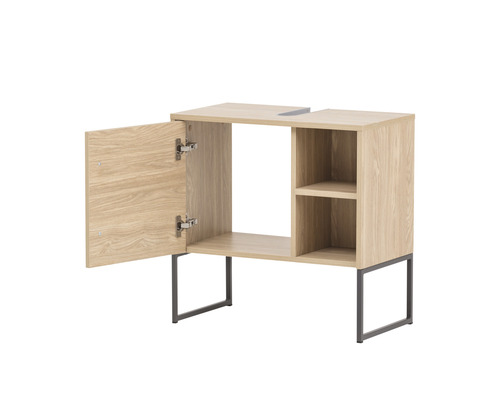 Wastafelmeubel van Möbelpartner Limone, BxHxD 60,4x59,5x33 cm, licht eiken