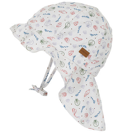 Melton Schirmmütze - UV50+ - Muscheln - Snow White