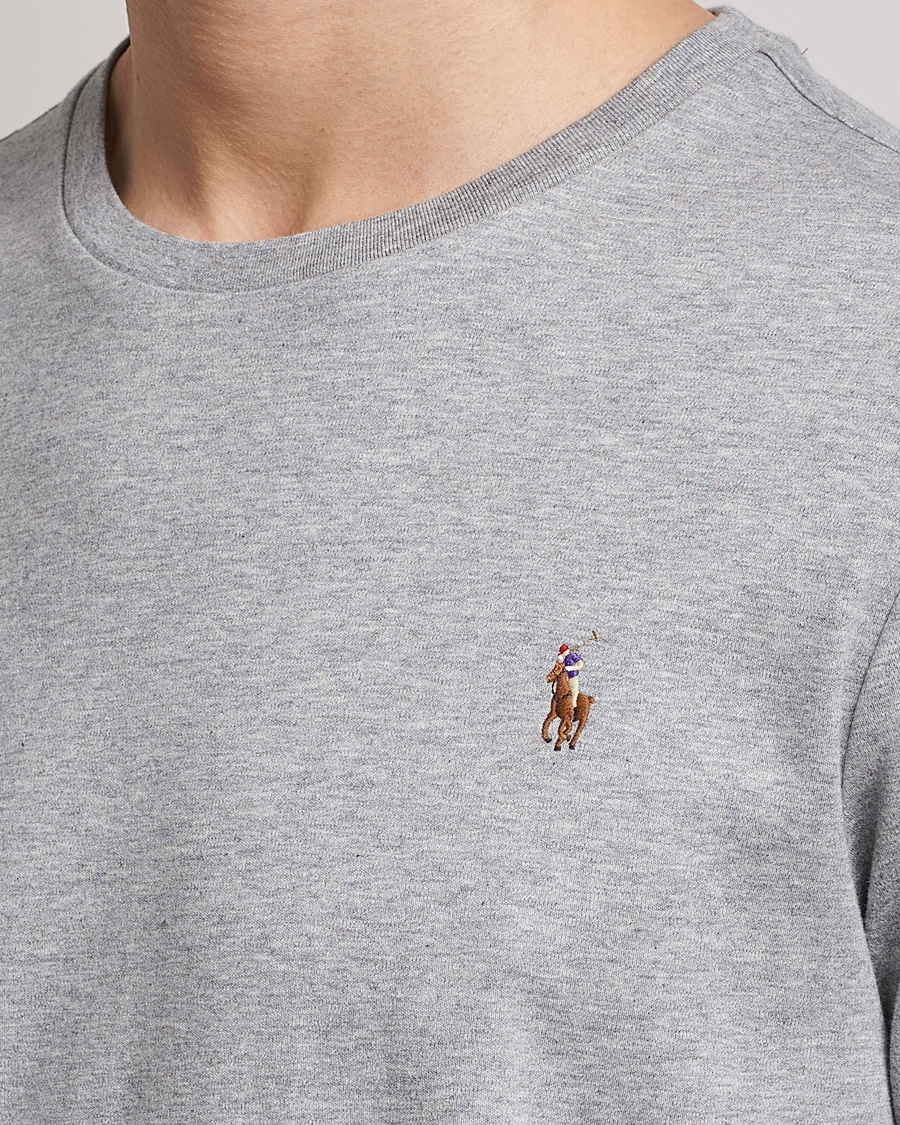Polo Ralph Lauren Luxury Pima Cotton Crew Neck T-Shirt Andover Heather