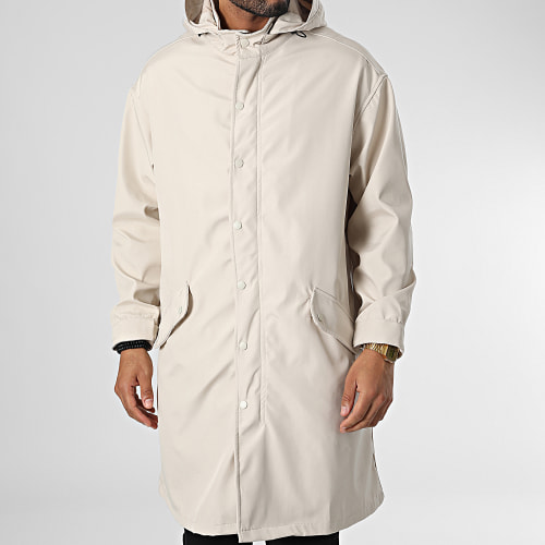 Veste Longue Zippée Capuche JOT-1 Beige