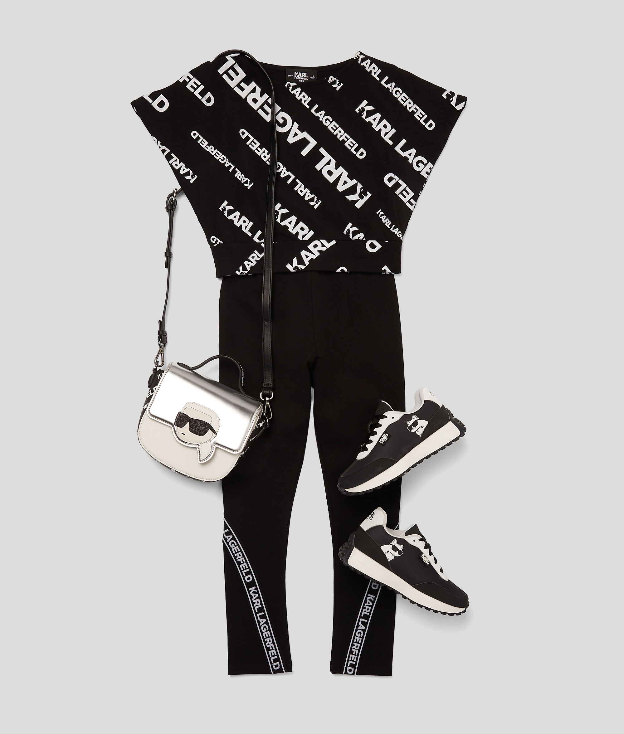Legging avec galon à logo pour fille
