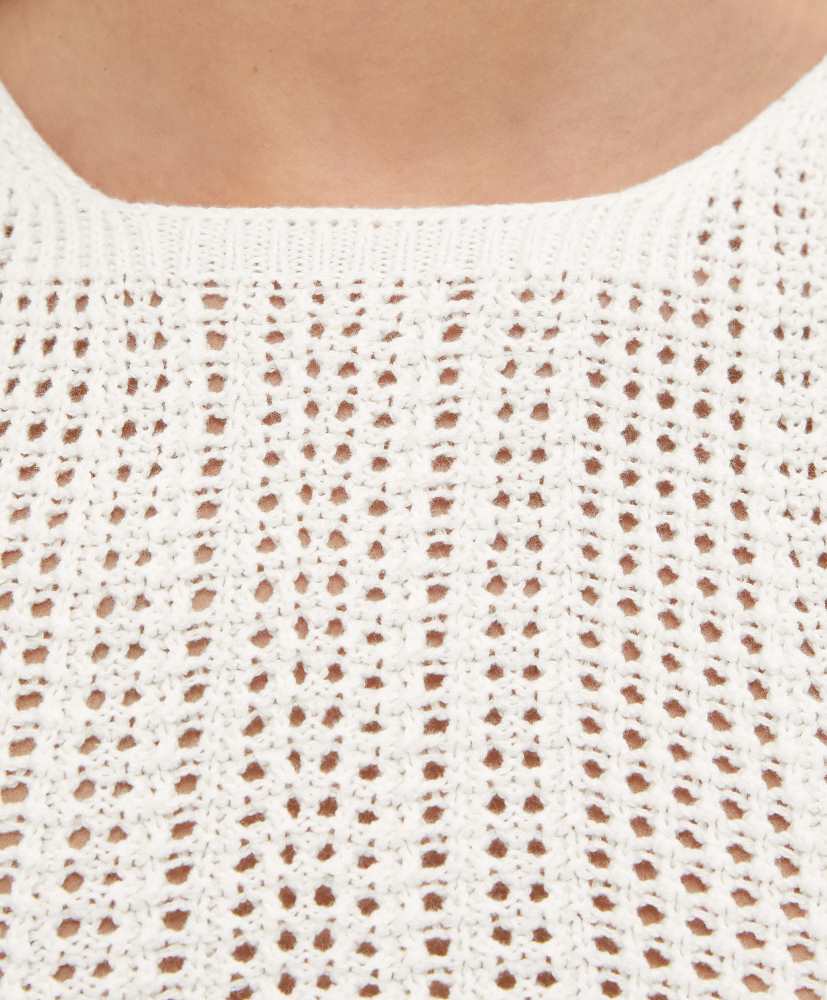 camiseta cropped de crochê