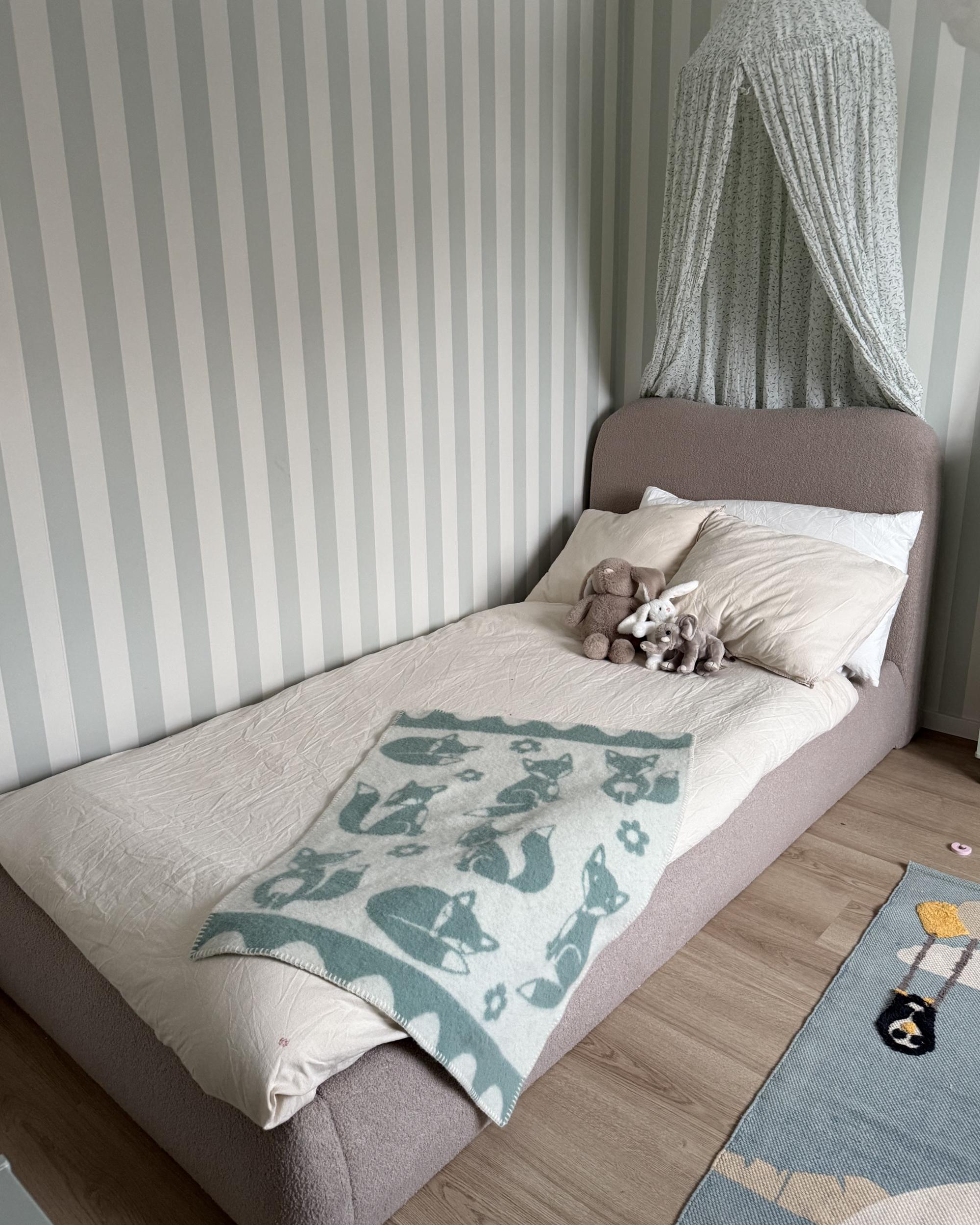 Bed met opbergruimte Bouclé BLAGNAC 90 x 200 cm Beige