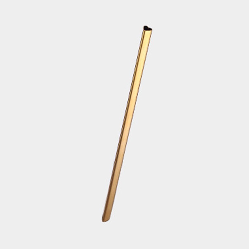 (5er Set) 21.5cm Edelstahl Herz Strohhalm Wiederverwendbarer Trinkhalm  - Gold