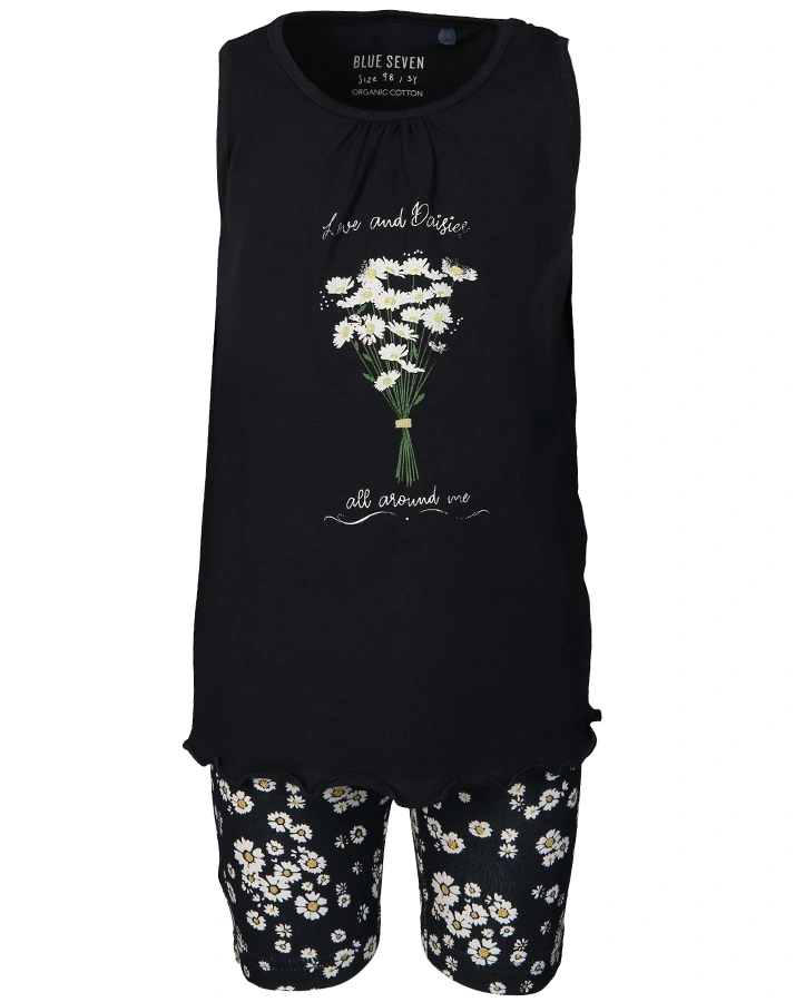 Top DAISY LOVE mit Shorts in nachtblau