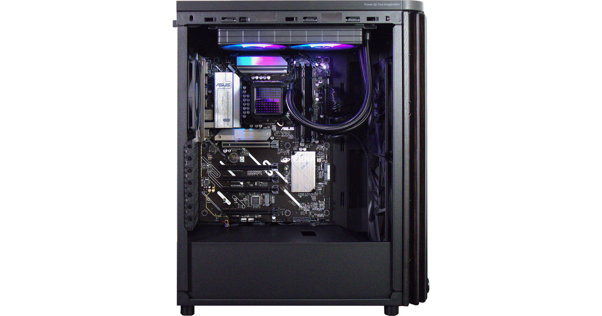 ALTERNATEWorkstation Essential Ultra 5 Pc-systeem Powered by ASUS  (Zwart/houtkleur | Core Ultra 5 245K | Intel Graphics | 32 GB | 2 TB SSD)