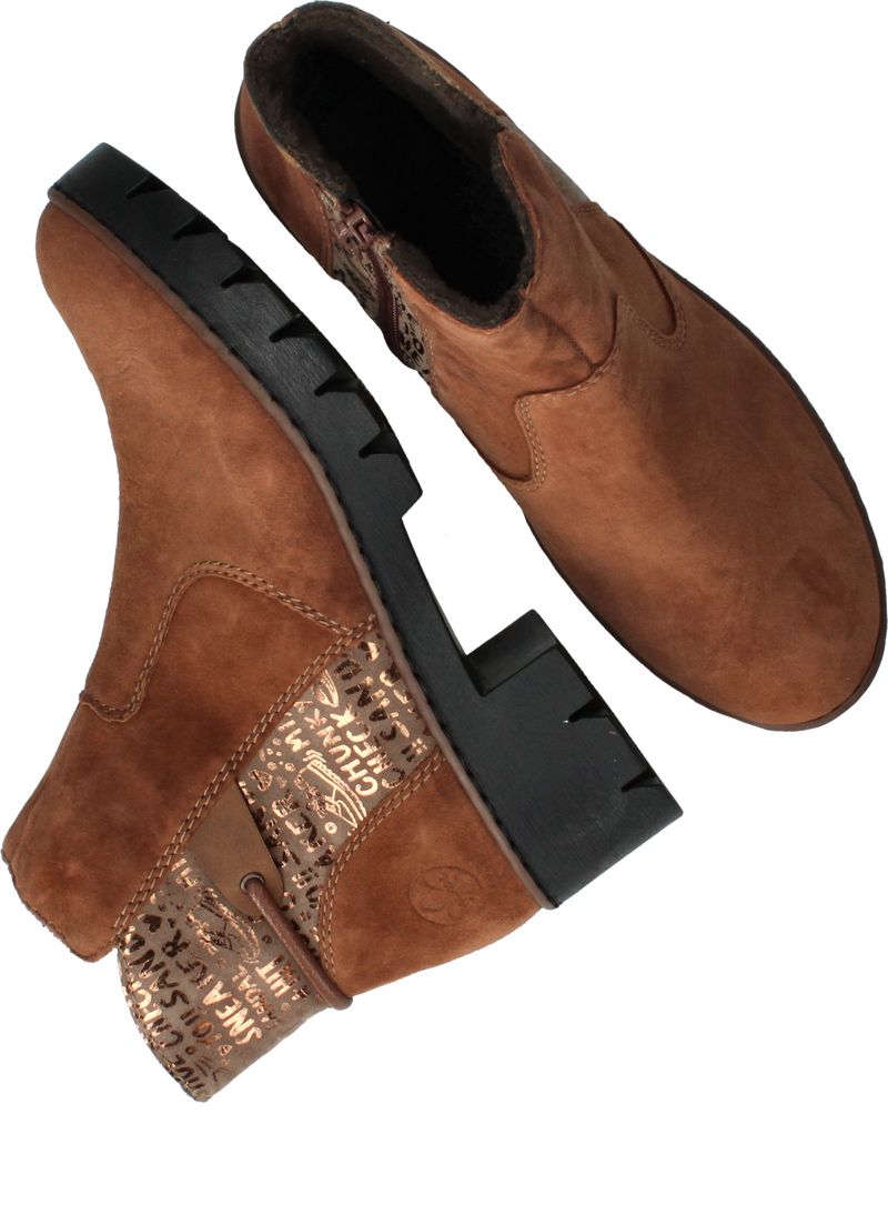 Rieker Enkellaarsjes Cognac Dames