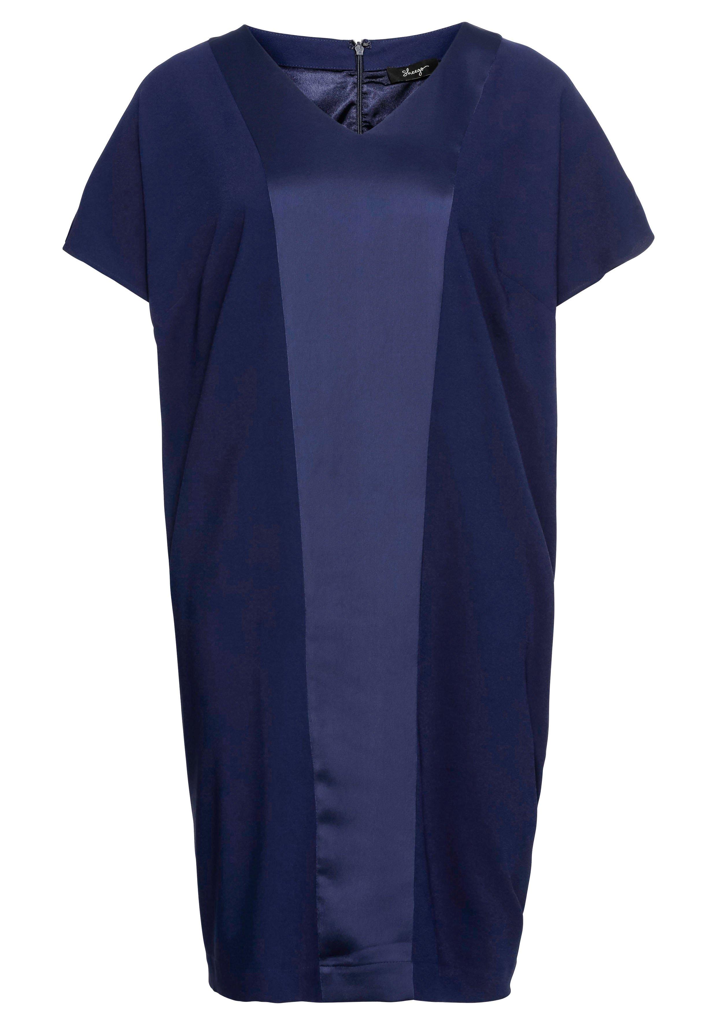 Cocktailkleid im Oversized-Look, mit Kontrasteinsatz