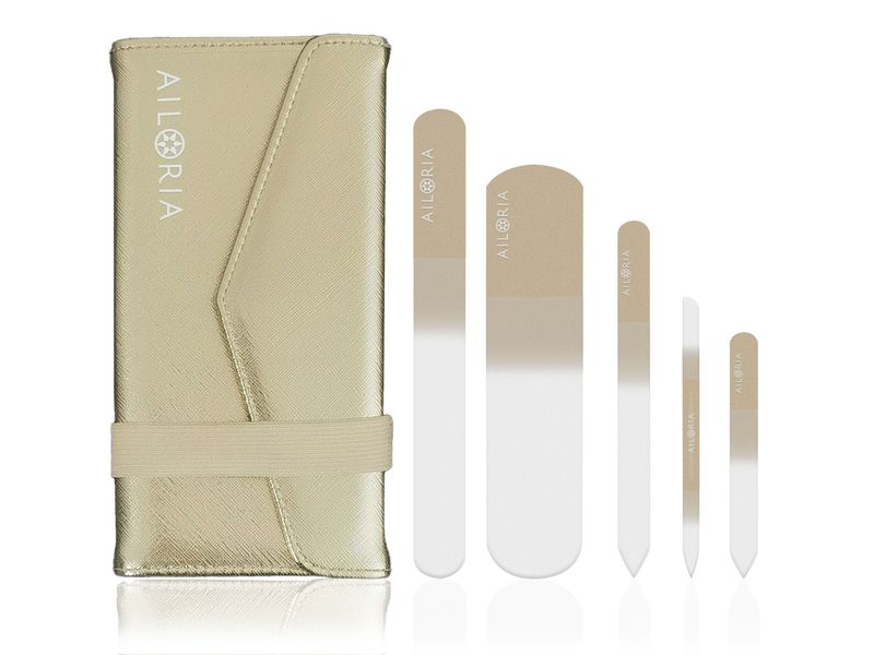Ailoria Nagelfeile Contour Luxe Gold Glas-Nagelfeilenset