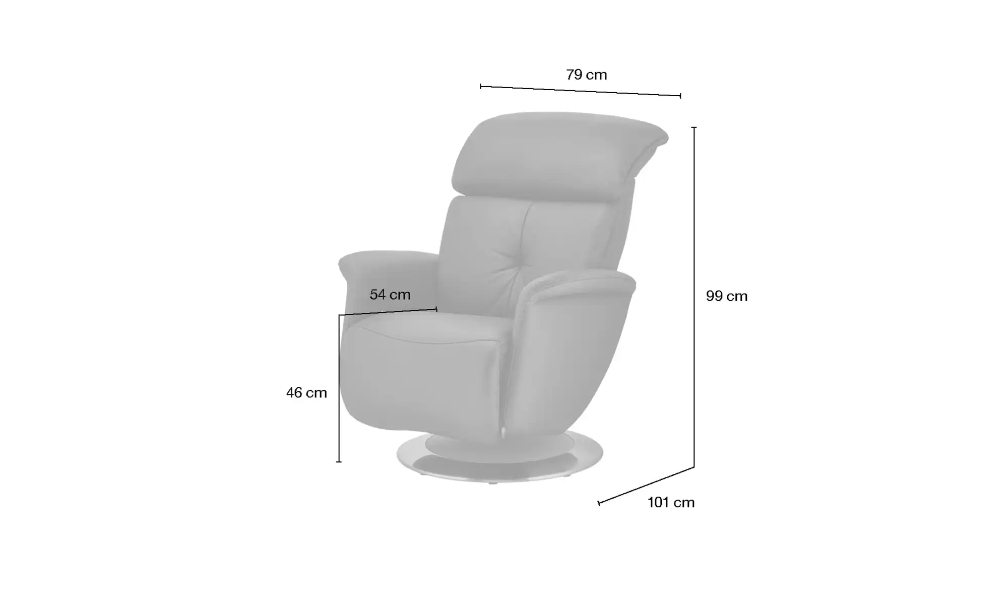 himolla Funktionssessel Leder 7708