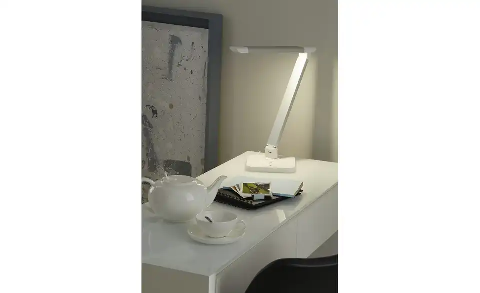 KHG LED Tischleuchte, 1-flammig Weiß, matt