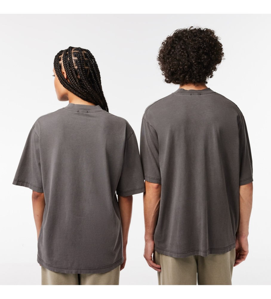 Camiseta Lacoste com logo cinza