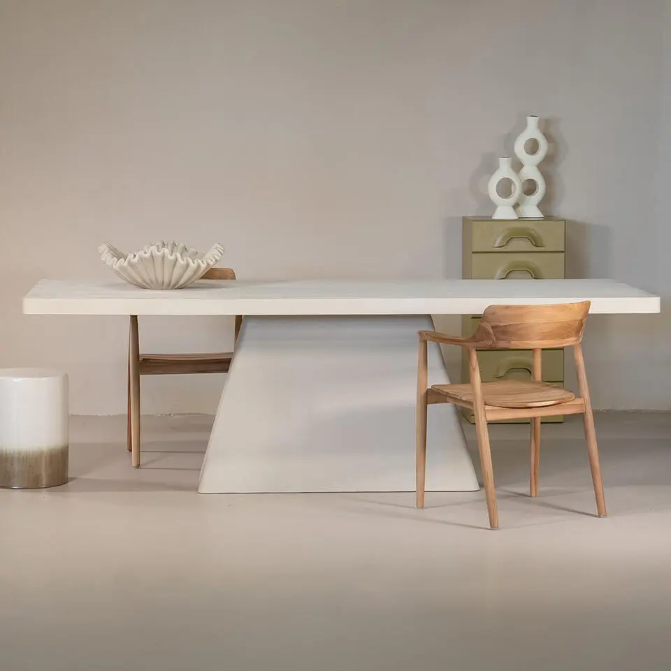 Eettafel Rechthoek 240cm - Beige Eco Composiet - Avia