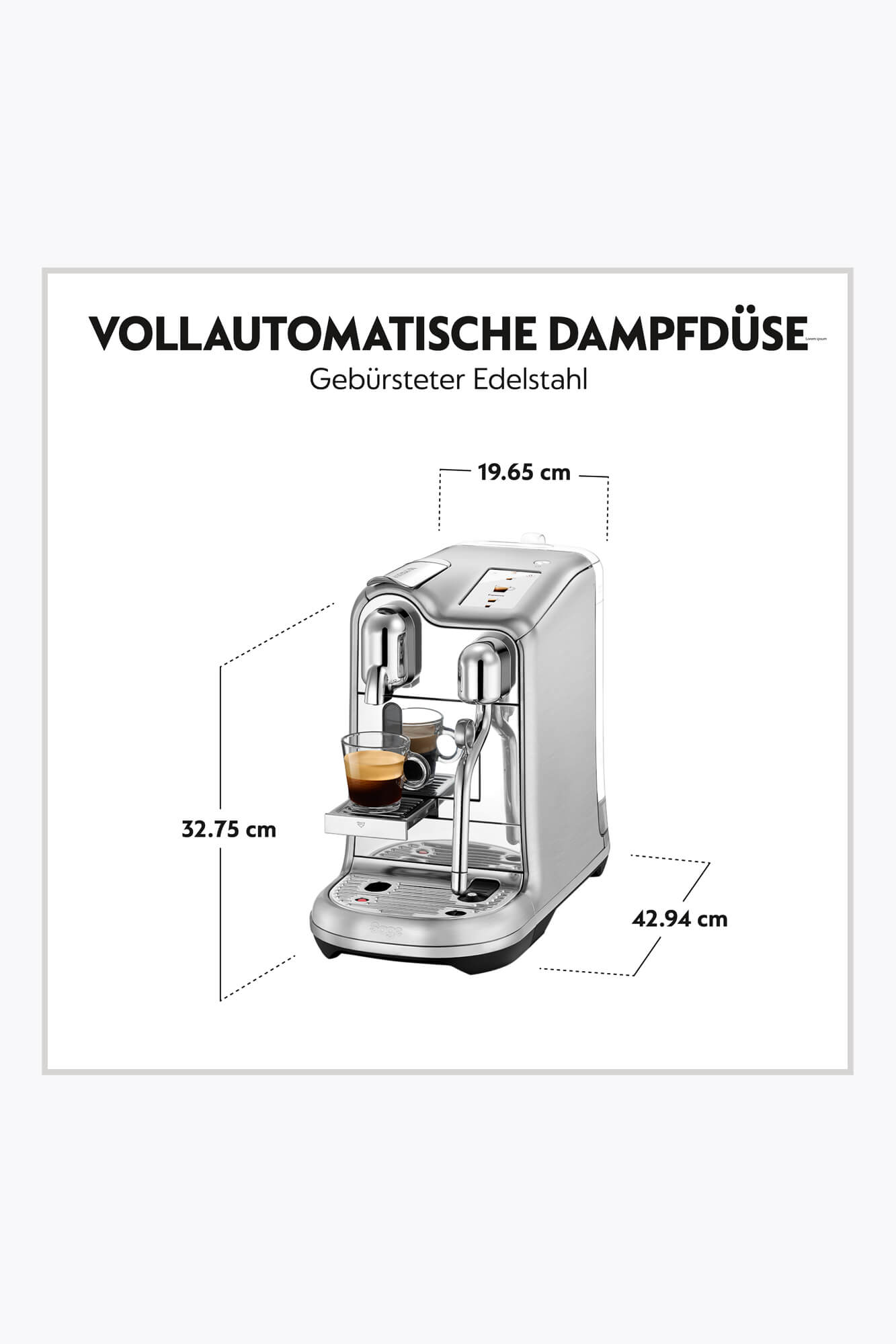Sage the Creatista Pro™ Nespresso Kapselmaschine, Edelstahl
