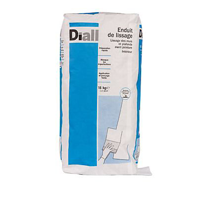 Enduit de lissage 15 kg Diall mur et plafond
