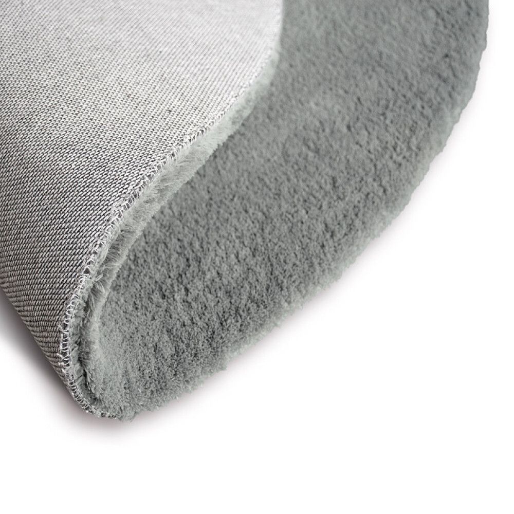 GULVTEPPE SOFT TOUCH Ø80CM GRÅBLÅ