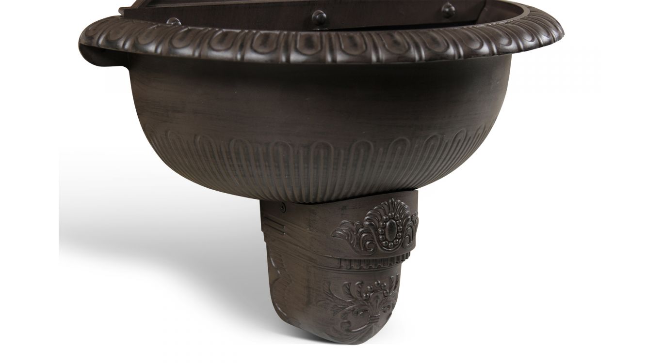Fontaine de jardin aluminium marron 44x22x75.5cm