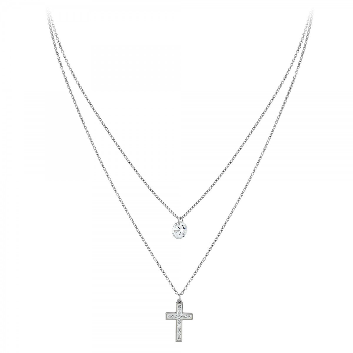Collier multi rangs et croix par SC Bohème