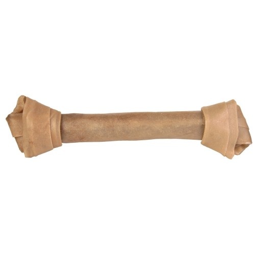 Osso prensado mastigável para cães, sabor natural.