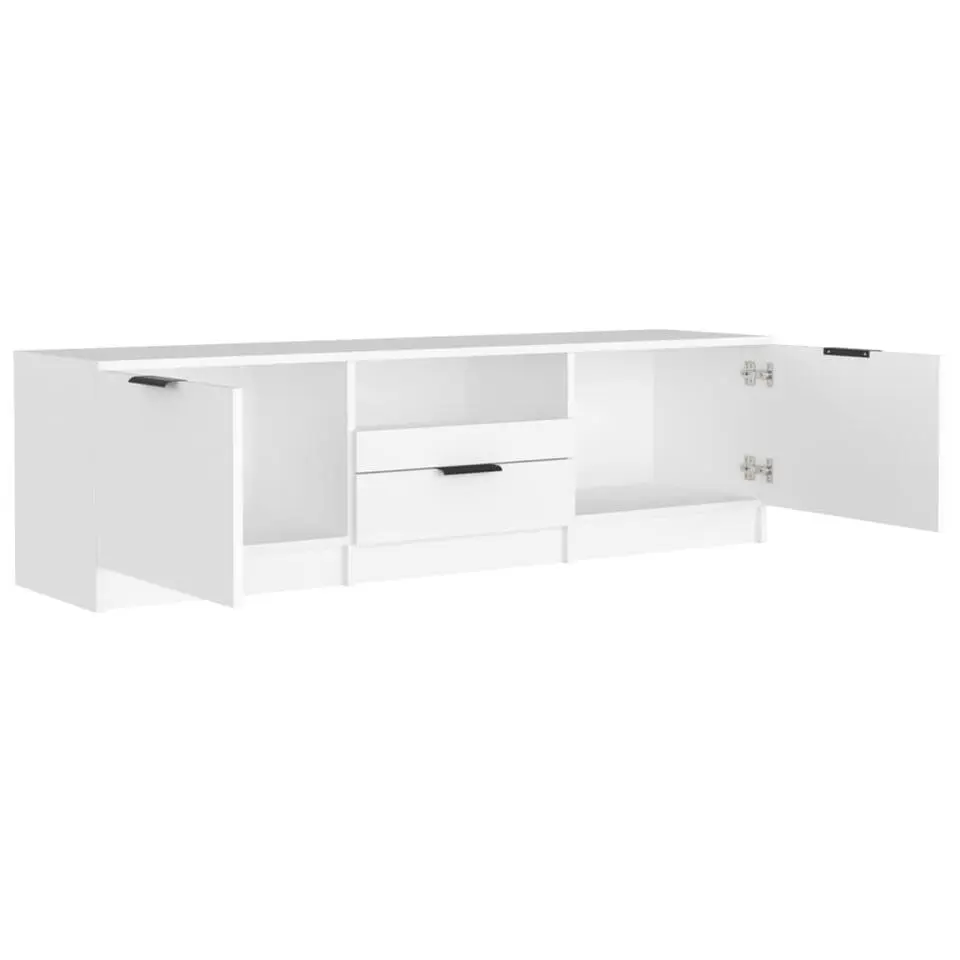 vidaXL - Tv-kast - Wit - Bewerkt hout