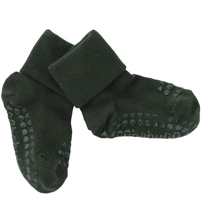 GoBabyGo Socken - Bambus - Rutschfeste Socken - Forest Green