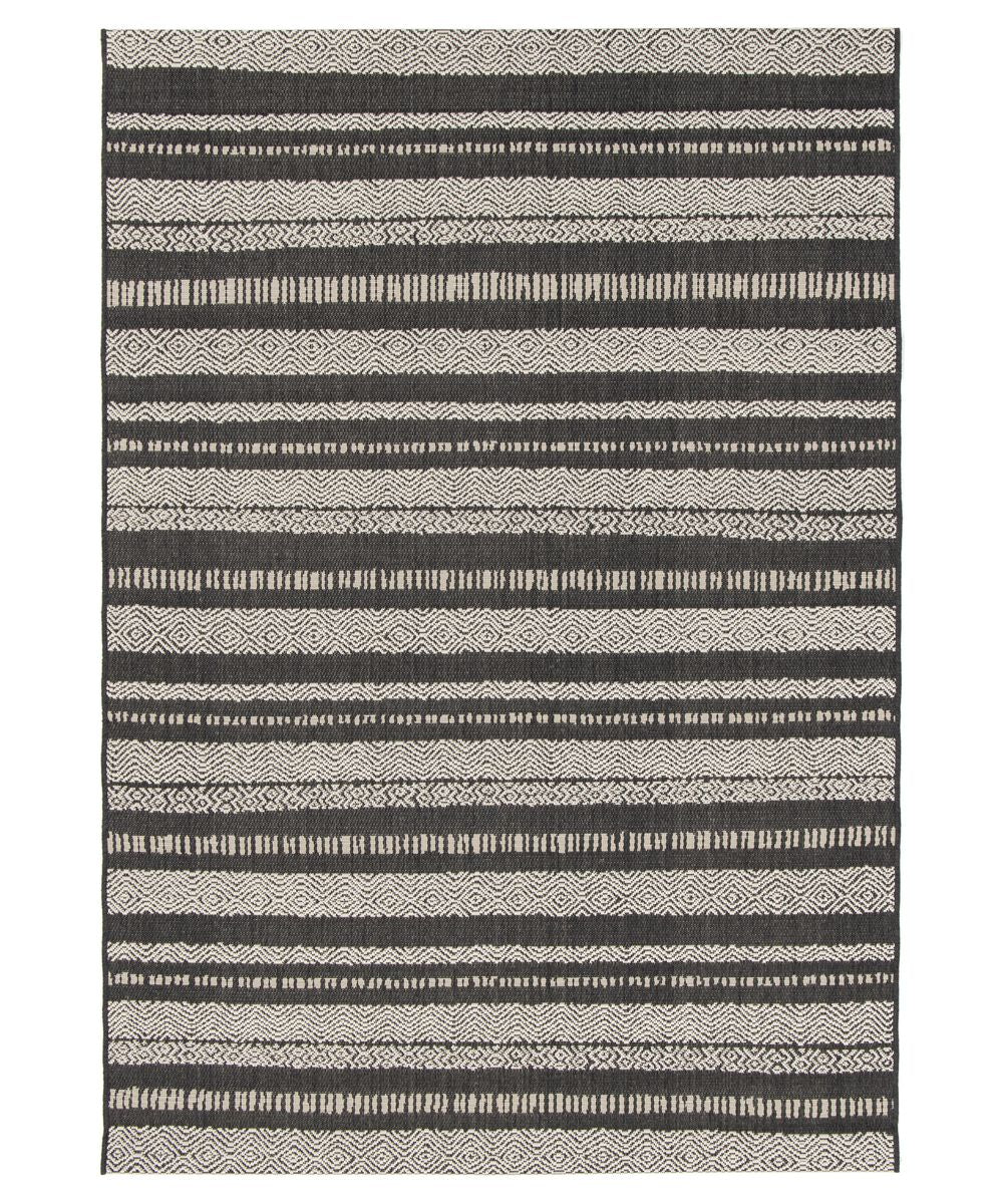 Boho&me Buitenkleed strepen - Verdance Cadence zwart - 160x230 cm