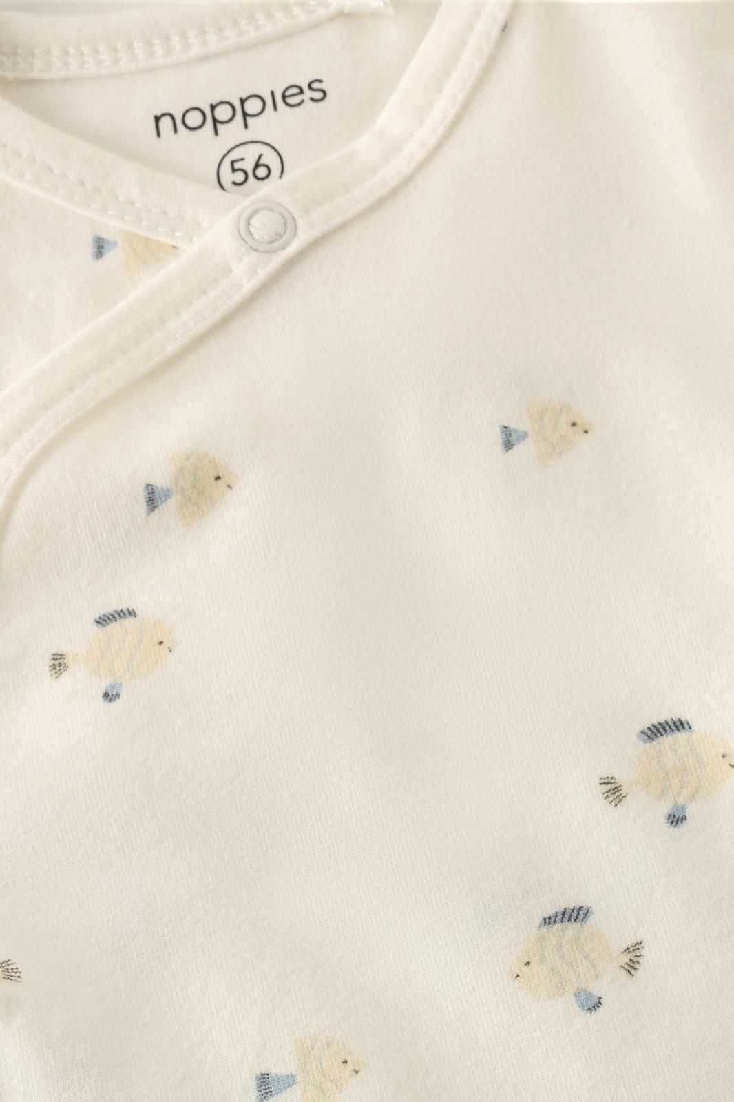 Noppies Newborn Romper all over print - Egret