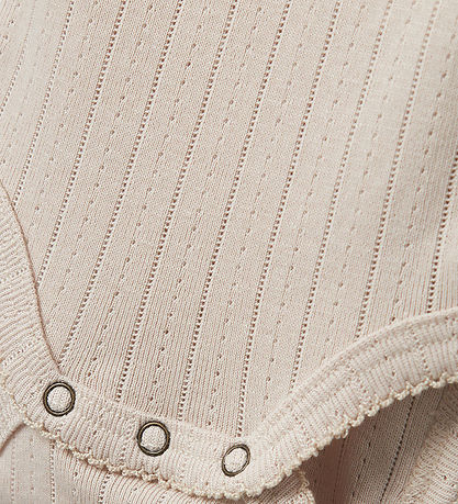Lil' Atelier Body L/æ - NbfRachel - Grey Morn m. Lochmuster