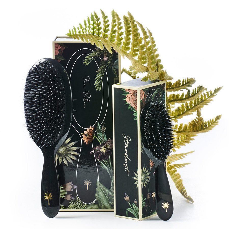 Fan Palm Boar & Nylon Brush Stardust Large