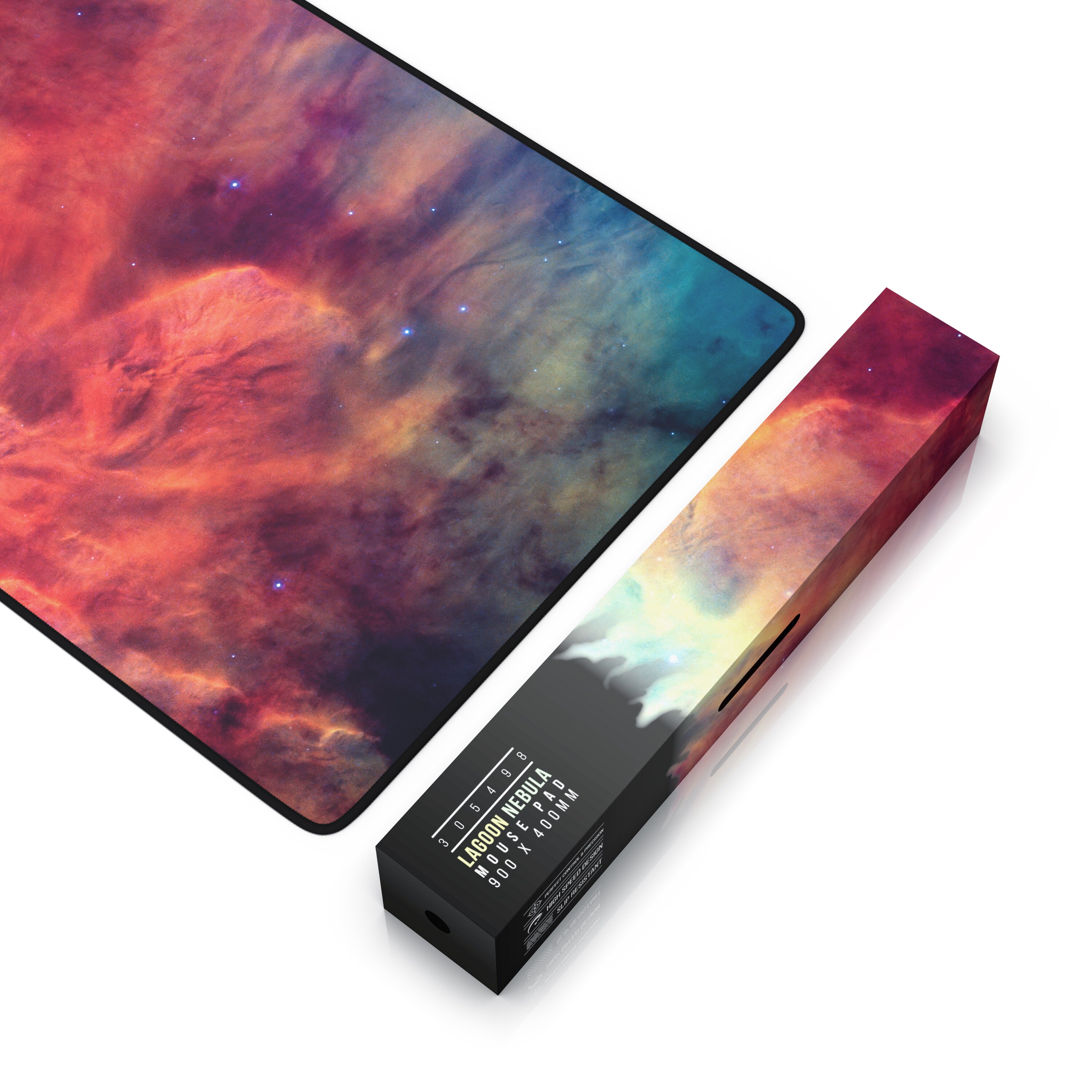 Titanwolf Gaming Mauspad, 900 x 400mm XXL Mousepad, verbessert Präzision & Geschwindigkeit, Lagoon Nebula
