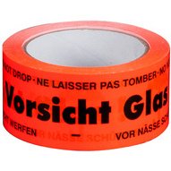Ruban adhésif de signalisation 'attention verre !', en 3 langues