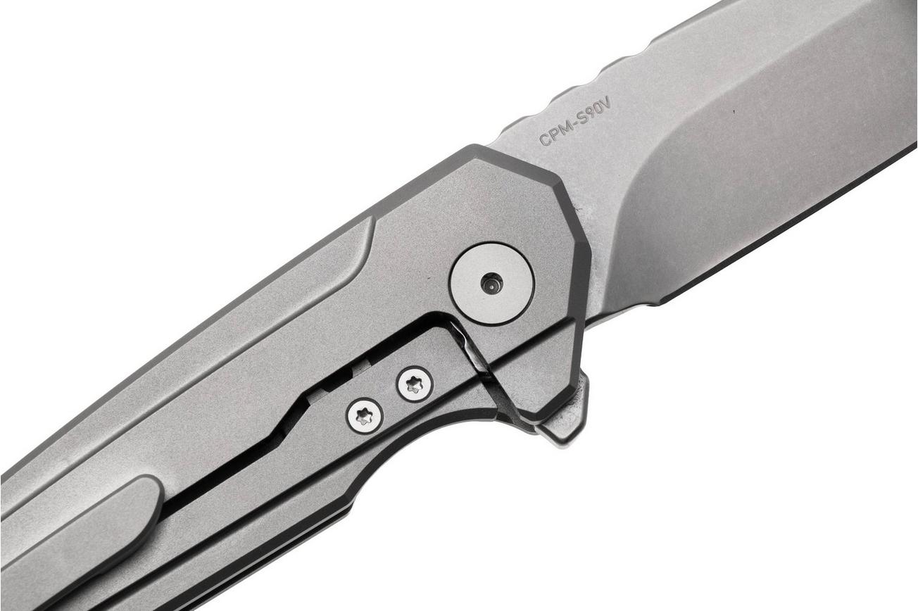 MK Knives & Tools Ingeni Urban Gray 01F-FP001 Stonewashed CPM S90V, Grey Anodized Titanium, zakmes