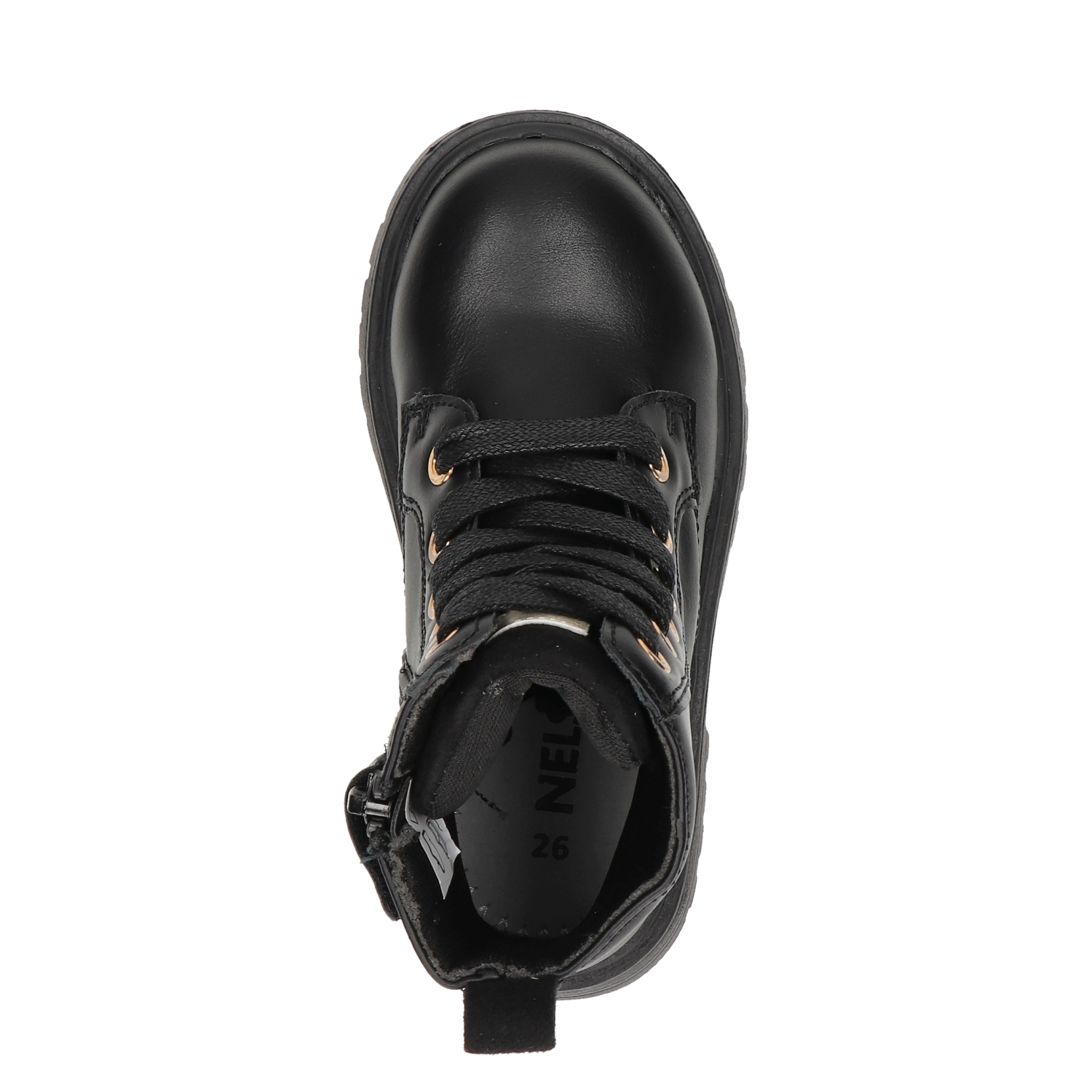 meisjes veterboot Nelson Kids Zwart