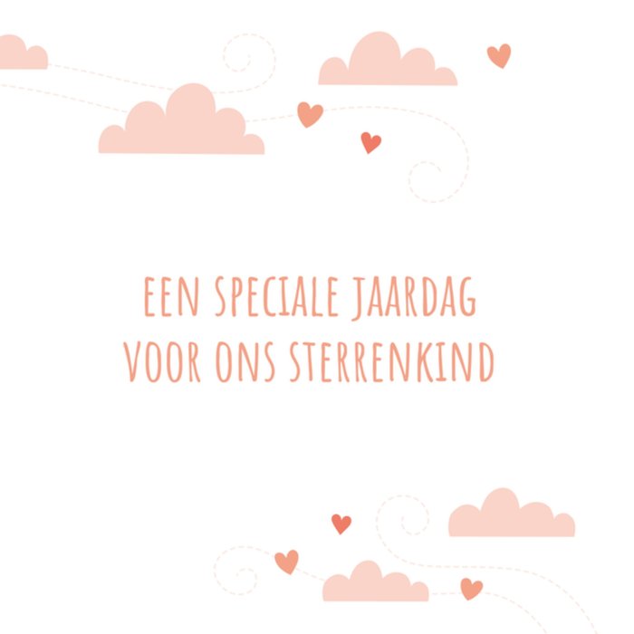 Kleine Vlindervoetjes | Condoleancekaart | Taartjes in de wolken