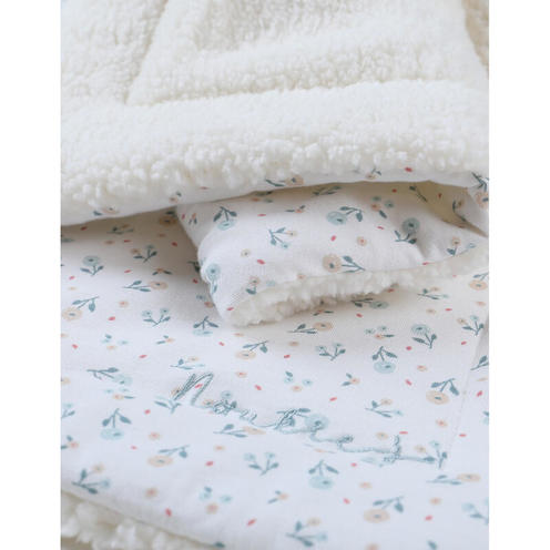Couverture ouatinée jersey sherpa 75x100 - Romance - NOUKIE 'S