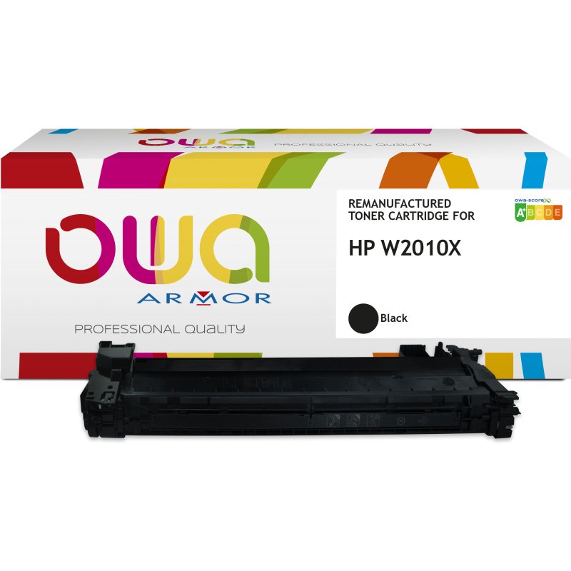 Toner remanufacturé OWA - haute capacité - Noir - pour HP W2010X