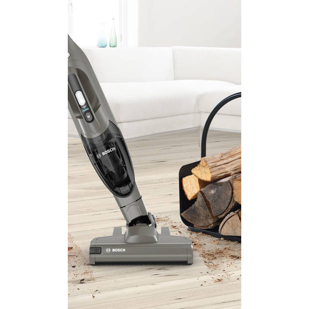 Bosch BBHF214G draadloze 2-in-1 steelstofzuiger 14,4V grijs - incl. kruimeldief