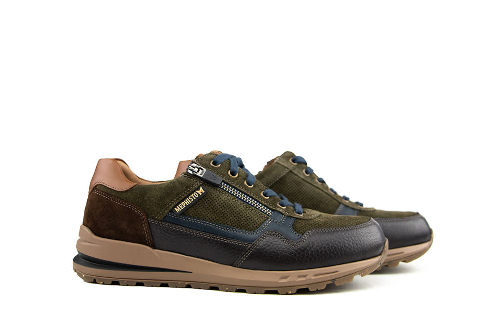 Mephisto Sneaker Bradley Dark Brown Combi